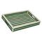 Hello Honey® 18" Green & Cream Reclaimed Wood Tray with Handles
